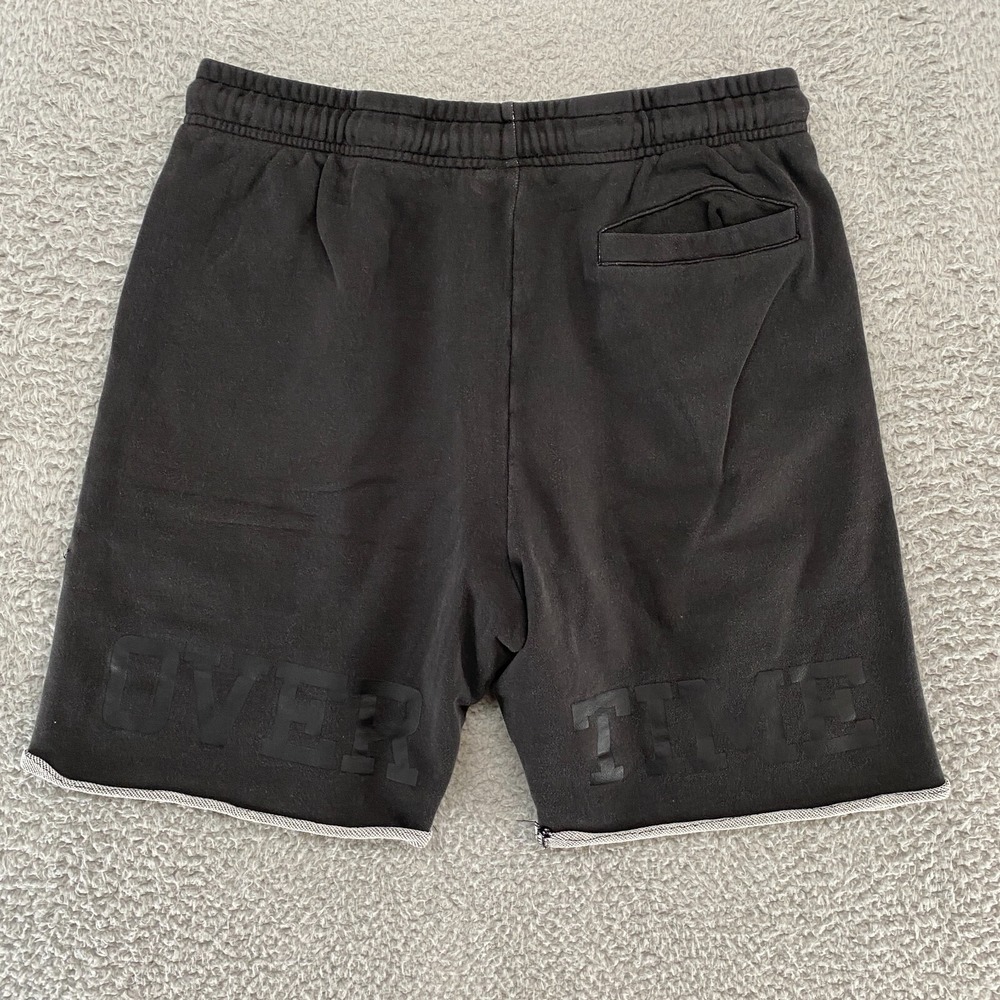 Overtime Sweat Shorts Mens Medium French Terry Faded Black Performance Gym